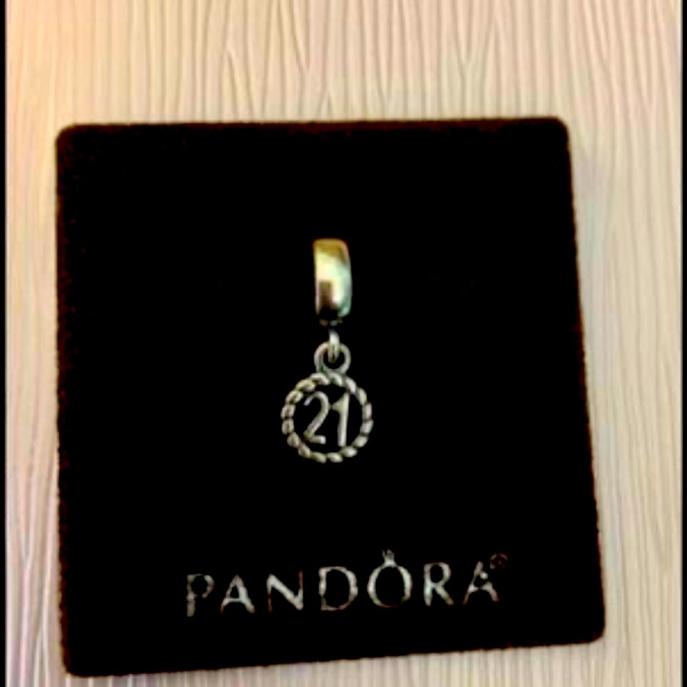 Authentic Pandora “21” Charm - Sterling Silver - BRAND NEW